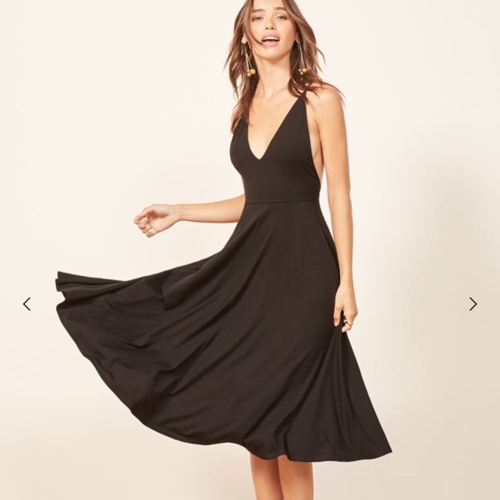 REFORMATION DOLCE VIDA DRESS 🖤Black, Size Small